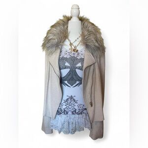 Fur Collar Ann Taylor Moto jacket